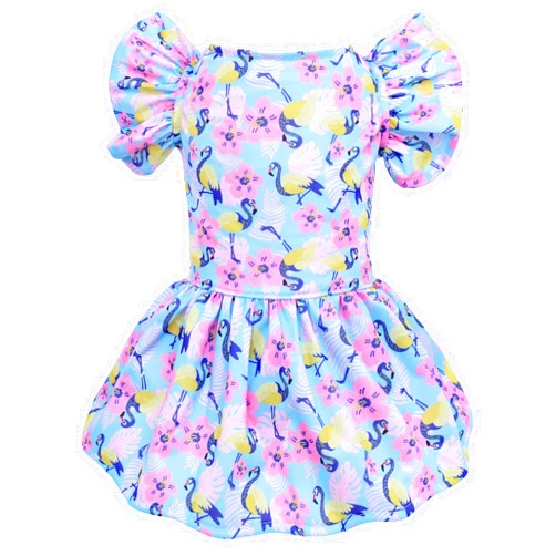 CuteBone Dog Dress Princess Puppy Birthday Dresses with Flutter Sleeves Cat Clothes Outfit for Small Dogs Girl Pet Apparel FX10M