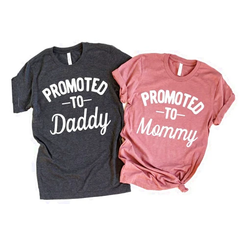 Southern Sisters Promoted to Mommy or Daddy Birth Announcement Shirts