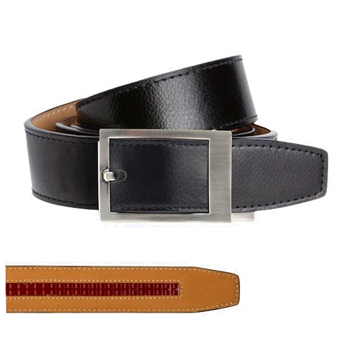 Nexbelt Men's Classic Ebony Dress Ratchet Belt – PreciseFit Adjustable Leather – Versatile for Office & Formal Wear (Fits up to 45