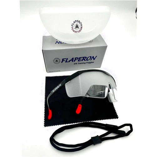 Flaperon Flight Gear FOGGLES by Flaperon IFR Aviation Training FOGGLES Adjustable Sides, Scratch-Resistant Polycarbonate, Carrying Case,