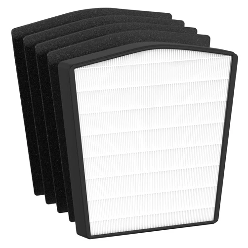 Roninby LP-HF550 True HEPA Filter Replacement Compatible with LivePure Bali Series LP550TH, LP550THP Multi-Room Whole House Air Cleaner Purifier, Part Number LP550THP, 1 x HEPA Filter & 4 x Carbon Filter