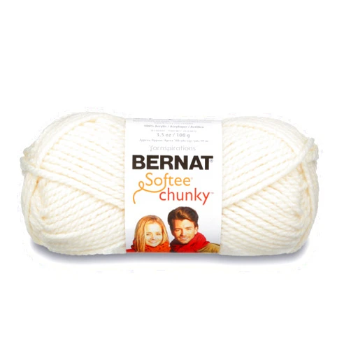 Bernat Softee Chunky Yarn, 3.5 Oz, Gauge 6 Super Bulky, Natural