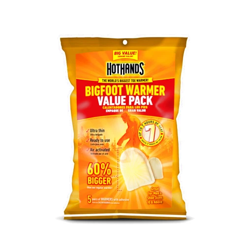 HotHands Bigfoot Adhesive Toe Warmer | 5 Pair Value Pack