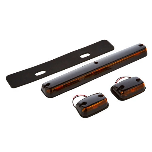 Pacer Performance 20-265 Hi-Five Amber Chevy Style Cab Roof LED Light Kit, (Pack of 3)