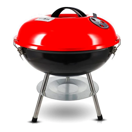 Gas One – 14-inch Portable Barbecue Grill with 3-Point Locking Lid for Heat Preservation – Dual Venting System – Small Charcoal Grill for Backyard, Camping, Boat
