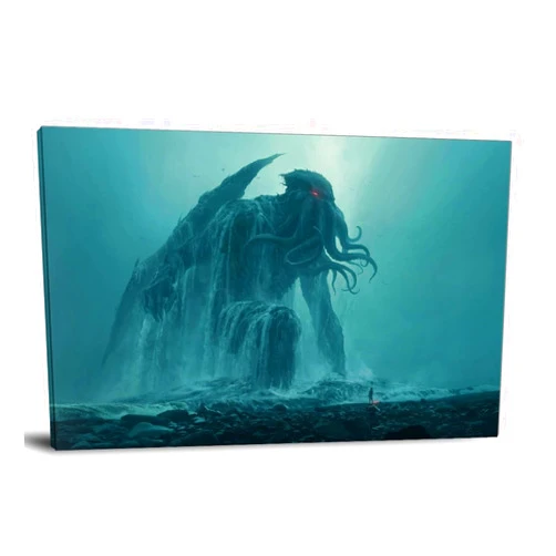 Cthulhu Poster Ocean Depth Sea Cool Wall Decor Poster Decorative Painting Canvas Wall Art Living Room Posters Bedroom Painting 20x30inch(50x75cm)