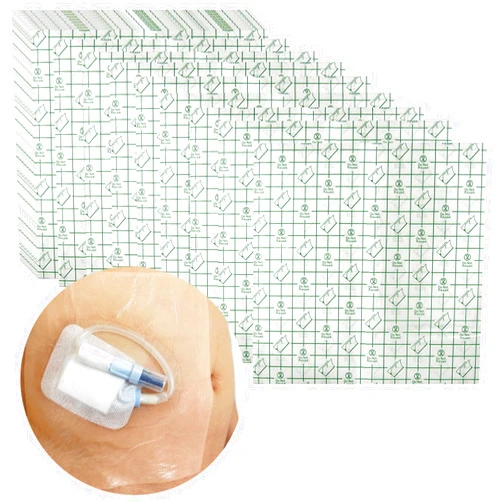 Hola Health Waterproof Shower Cover Shields Large for Dialysis Port Picc Line Chest Catheter PD Peritoneal Dialysis Chemo Port Feeding Tube G-Tube Patient Shower Protector 9x9 inch (Pack of 25)