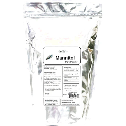 NuSci Pure Mannitol Powder (1000 grams (2.2 lb))