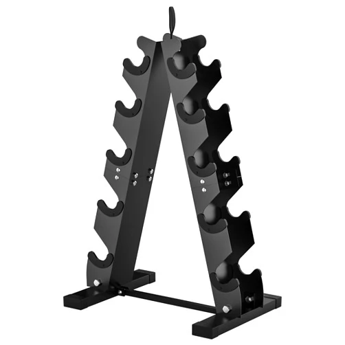 DERACY Dumbbell Rack Stand Only, Heavy Duty A-Frame Dumbbell Storage Rack, 5 tier Steel Dumbbell Holder for Home Gym Space Saver