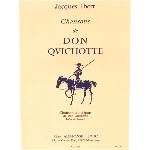 IBERT JACQUES (COMP JACQUES IBERT: CHANSONS DE DON QUICHOTTE NO. 1 - CHANSON DU DEPART