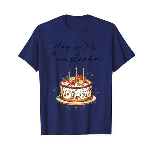 La Tiendita Latina Hoy Es Mi Cumpleaños Con Cake Spanish Birthday Gift T-Shirt