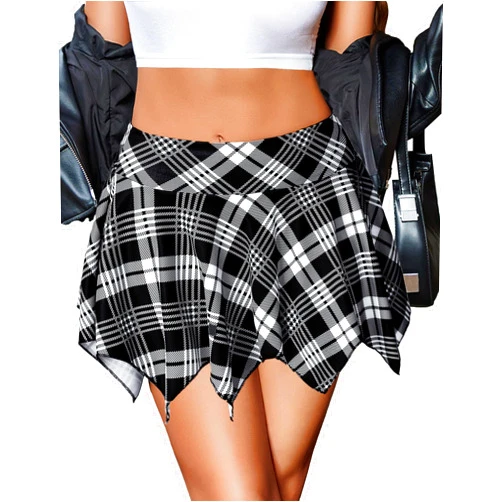 Avidlove Women Mini Skirt Flowy Pleated Skirt Lingerie Ruffles Beach Short Skirt S-XXL(Very Short)