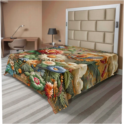 Ambesonne Floral Eucalyptus Flat Sheet, Rococo Medieval Style Colorful Flowers Clouds Art Nouveau Garden, Soft Comfortable Top Sheet Decorative Bedding 1 Piece, King Size, Sepia Multicolor