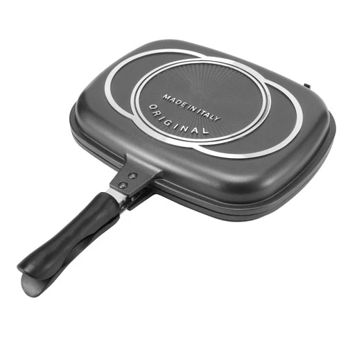 WBTY Grill Pan Frying Double Side With Antiburn Handle: Kitchen Supplies Pot (32Cm 12.6In)