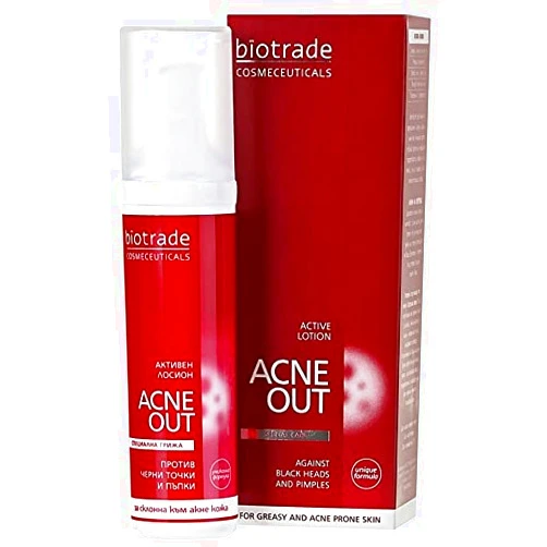 Biotrade Acne Out Active Lotion 60ml Anti Acne Pimples Blackheads Whiteheads Care the Skin