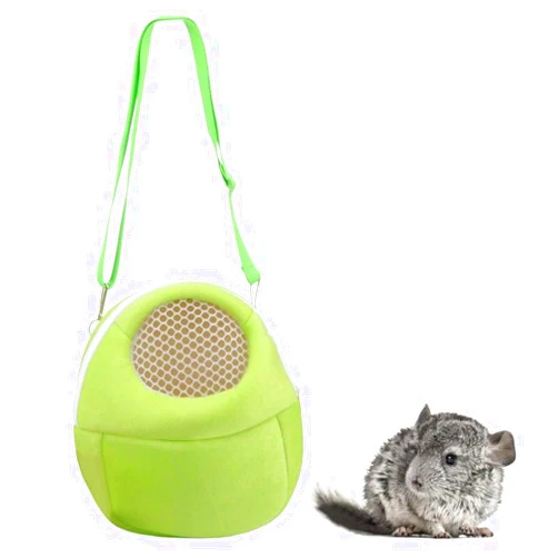 Hypeety Pet Carrier Bag Pet Sling Carrier Backpack Portable Travel Backpack Breathable Outgoing Bag bonding Pouch for Small Pets Hedgehog Hamsters Sugar Glider Chinchilla Guinea Pig (Green)