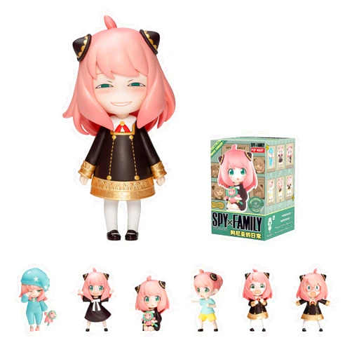 POP MART Spy × Family Anya's Daily Life Series Figures, Spy Blind Box Figures, Random Design Action Figures Collectible Toys Home Decorations, Holiday Birthday Gifts for boys and girls, Single Box