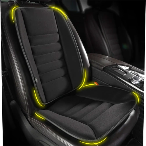 kingphenix Car Seat Cushion with Back Support Pillow: Enhanced Comfort Memory Foam Design for Pain Relief, Ideal for Drivers and Office Use - Ergonomic Lumbar Comfort for Long Sitting - Black