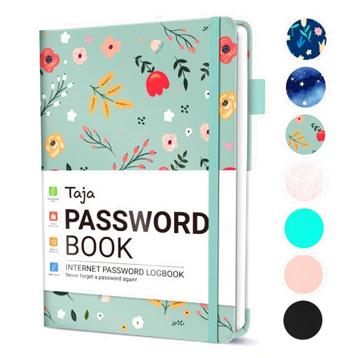 Taja Password Keeper Book with Alphabetical Tabs，Small Password Books for Seniors, Password Notebook for Internet Website Address Log in Detail, Password Logbook to Help You Stay Organized - Littlefortune