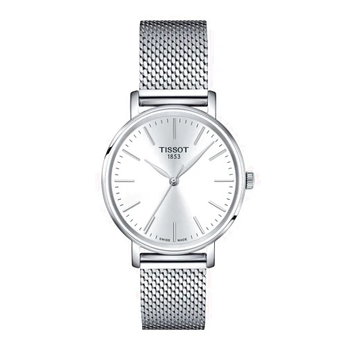 Tissot Womens Everytime Lady 316L Stainless Steel case Quartz Watch, Grey, Stainless Steel, 16 (T1432101101100)