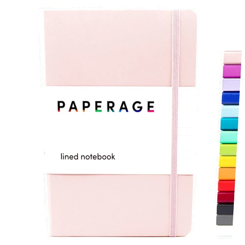 PAPERAGE Lined Journal Notebook, (Blush), 160 Pages, Medium 5.7 inches x 8 inches - 100 GSM Thick Paper, Hardcover