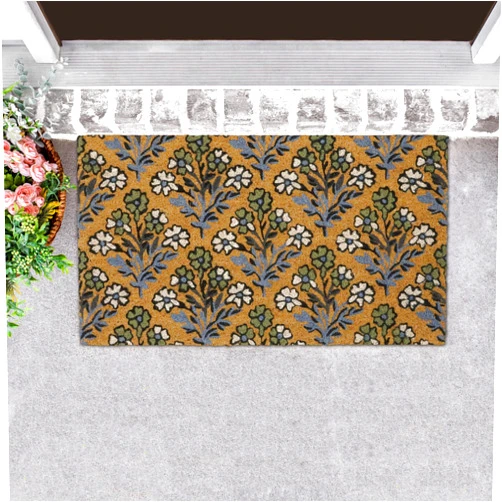 Laura Ashley Slip Resistant Pettywell Bouquet Floral Design Coir Doormat - 17.5