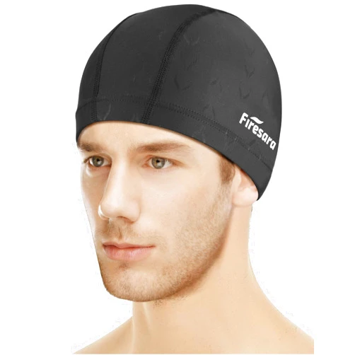 Firesara Fishtail Fabric Swim Cap for Men Women, Breathable High Elasticity Swimming Cap Hair Protection Quick Dry Soft for Long Hair Short Hair, Kids Boys and Girls