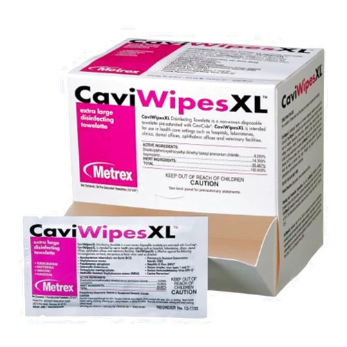 Metrex CaviWipes XL Surface Disinfectant Wipe 13-1155 Box of 50