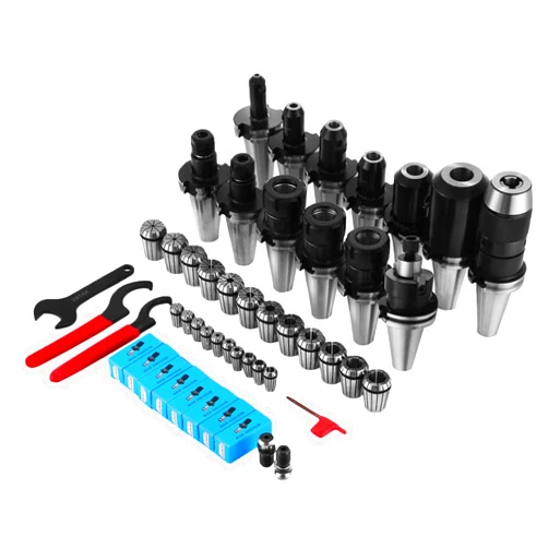 OrangeA Collet Set CAT40 ER32 CAT40 ER16 Spring Steel Collet Chuck Tooling Package for Milling Machine