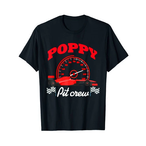 Pit Crew Car Racer Family Cousin Crew Racing Lover Poppy Pit Crew Car Racing Family Matching Birthday Squad T-Shirt