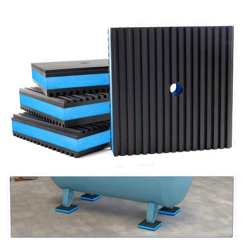 Flamorrow Anti Vibration Pads, 2 x 2 x 7/8 inches Heavy Duty Rubber Anti-Vibration Isolation Pads with 3/8