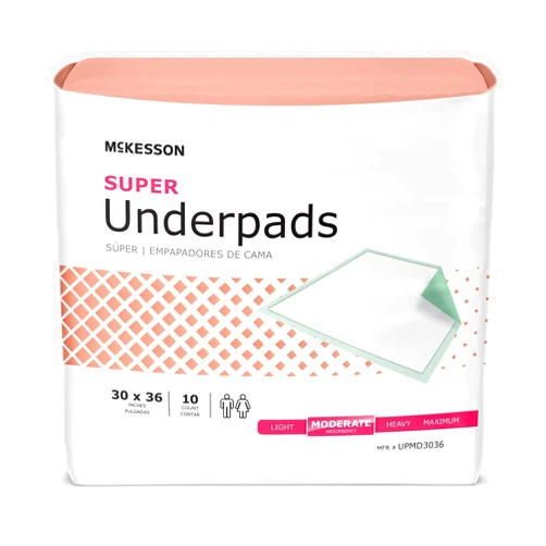 McKesson Super Underpads, Incontinence Bed Pads 30