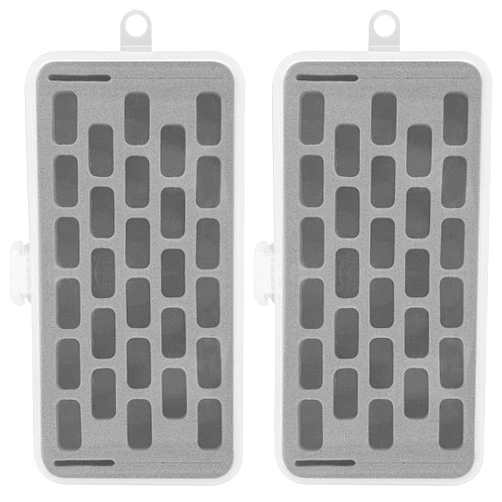 YEQIN Set of 2 Plastic Bobbin Storage Boxes - Sewing Craft Plastic Case Storage Box (Grey)