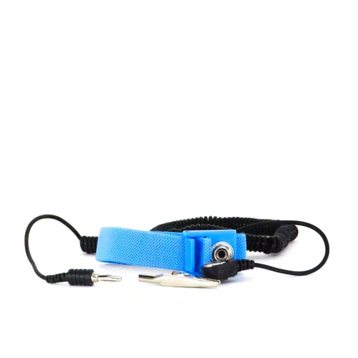 Static Logic LLC WS-AE-713-12 ESD Wrist Strap 12' Coil Cord & 1 Meg ohm Resistor