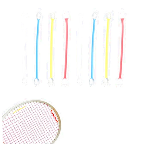 EQWOL Tennis Racket Dampener, Tennis Dampener for Racket, Shock Absorber Tennis Vibration Dampener in 4 Colors,8 Pcs