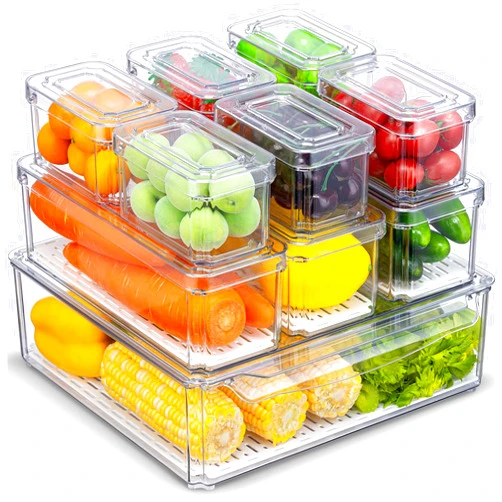 KUMD 10 Pack Fridge Organizer, Stackable Refrigerator Organizer Bins with Lids, BPA-Free Produce Fruit Storage Containers for Storage Clear for Kitchen, Food, Drinks, Vegetable Storage