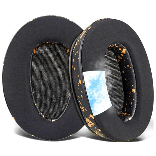 SOULWIT Cooling-Gel Replacement Earpads for Sony WH-CH700N (WHCH700N) & MDR-ZX780 (ZX780DC)/MDR-ZX770 (ZX770BN ZX770BT), Ear Pads Cushions for MDR-10R (10RNC 10RBT) Over-Ear Headphones - Black Gold