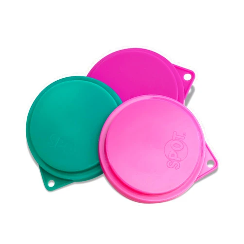 SPOT Pet Food Can Covers - Reusable Lids for Cat or Dog Food Tin -Fits 2.9 inch and 3.3 inch Diameter Cans, Fits Most Canned Foods - Durable, Easy to Use - Keeps Food Fresh - 3 Pack, Assorted Colors