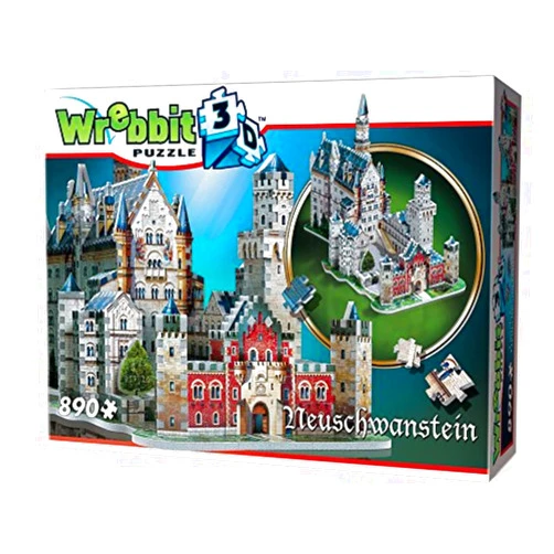 Wrebbit 3D Wrebbit3D - Neuschwanstein Castle 3D Jigsaw Puzzle - 890 Pieces