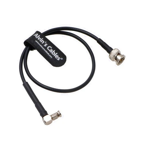 Alvin's Cables Micro-BNC Male High-Density BNC Right-Angle to BNC Male 6G HD SDI Coaxial-Cable for Blackmagic-Video-Assist 75 Ohm 50cm