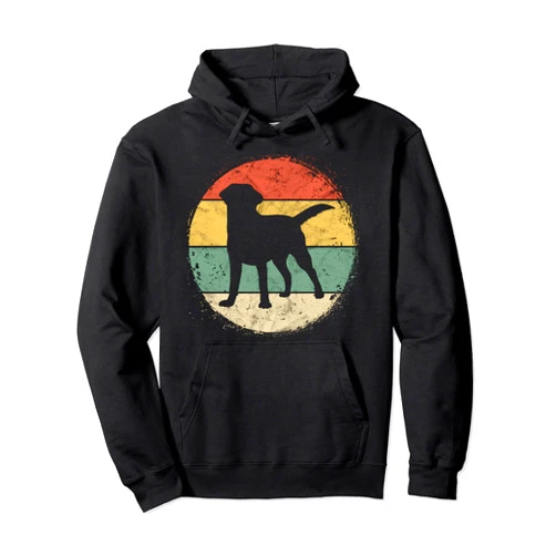 Vintage Labrador Owner Gifts Dog Pet Lover Clothes Circular Retro Labrador Owner Gift Golden Black Lab Dad Mom Pullover Hoodie