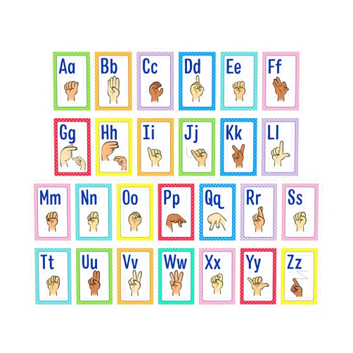 Carson Dellosa Education Carson Dellosa 26-Piece ASL Posters, 8.5
