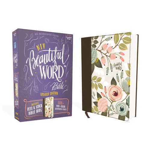 By Zondervan (Author) NIV, Beautiful Word Bible, Updated Edition, Journal Edition for Women, 600+ Full-Color Illustrated Verses, Peel/Stick Bible Tabs, Floral Cloth over Board, Red Letter, Comfort Print