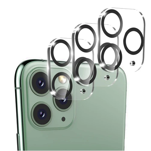 WHPXJY [3 Pack] Camera Lens Protector for iPhone 11 Pro & iPhone 11 Pro Max, 9H Tempered Glass Camera Protector, Strong Adhesion, HD Clear, Scratch Resistant, Easy Installation, with Night Circle