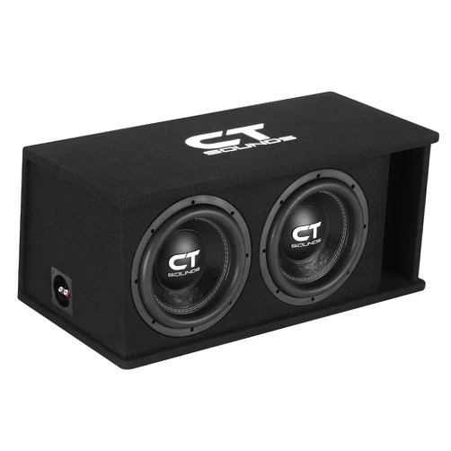 CT Sounds Dual 10” 2600W Loaded Tropo Series Ported Car Subwoofer Box - TROPO-2X10D4
