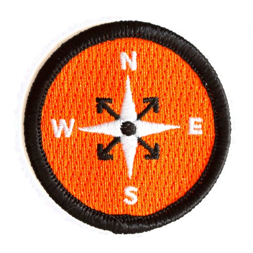 These Are Things Compass Embroidered Iron On or Sew On Patch