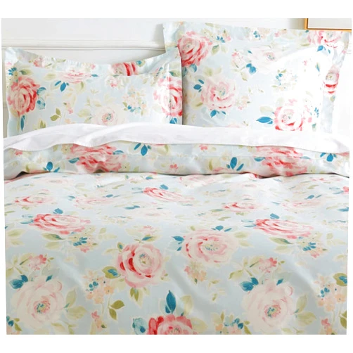 DAUAOTO Duvet Cover Twin Size Set, Cotton Bedding Floral Pattern, Teens Girls Duvet Cover 68
