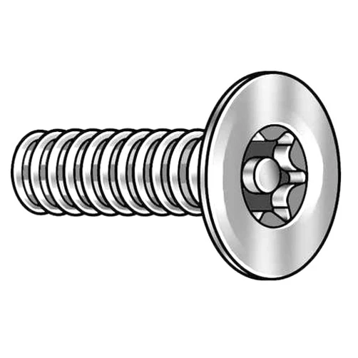 Tamper-Pruf Screw 400530, Mach Screw, Flat, 6-32 x 3/8 L, PK100