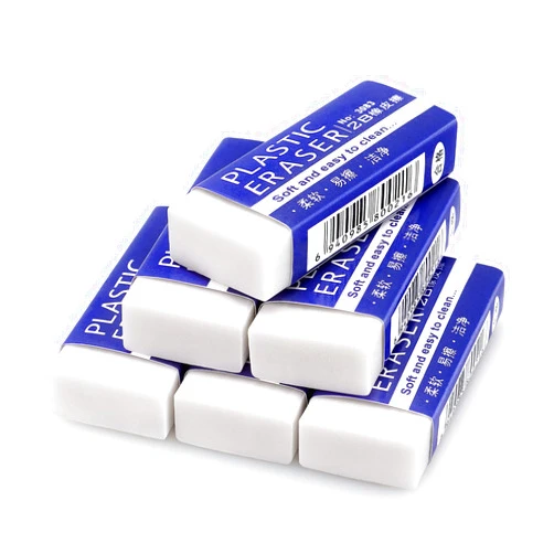 Tamaki 6 Pack Pencil Erasers, Large White Erasers for School Office, Art Erasers for Drawing