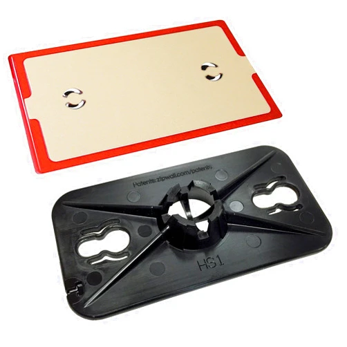 ZipWall Head, Non-Skid Plate, TPH1,Black, Red